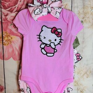 Pink Hello Kitty Baby Onesie with Bow